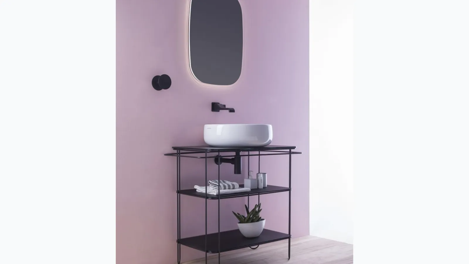 Floor-standing bathroom cabinet Filo by Flaminia