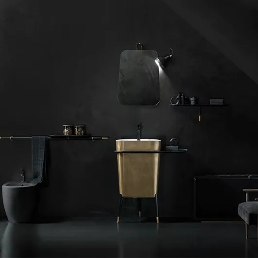 Free 04 washbasin in Metallic Bronze color by Cerasa.