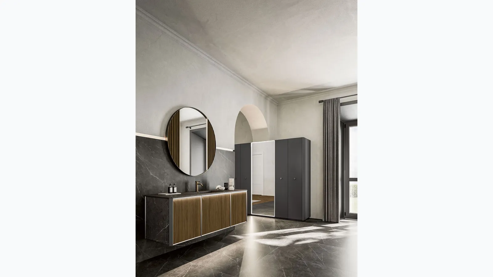 Suspended Bathroom Vanity Honey 03 by Cerasa