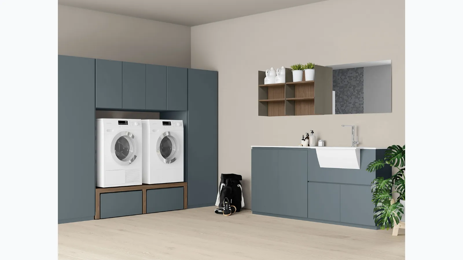 Bathroom Cabinet for Laundry Idrobox 06 by Birex