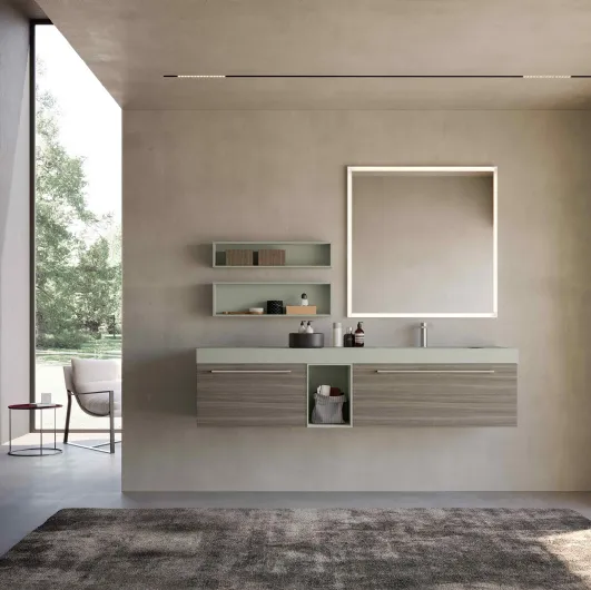 Suspended Lime Bathroom Vanity 0 Aster 032 by Azzurra.