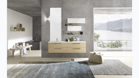 Wall-mounted bathroom furniture Lime 0 Comp 010 by Azzurra.