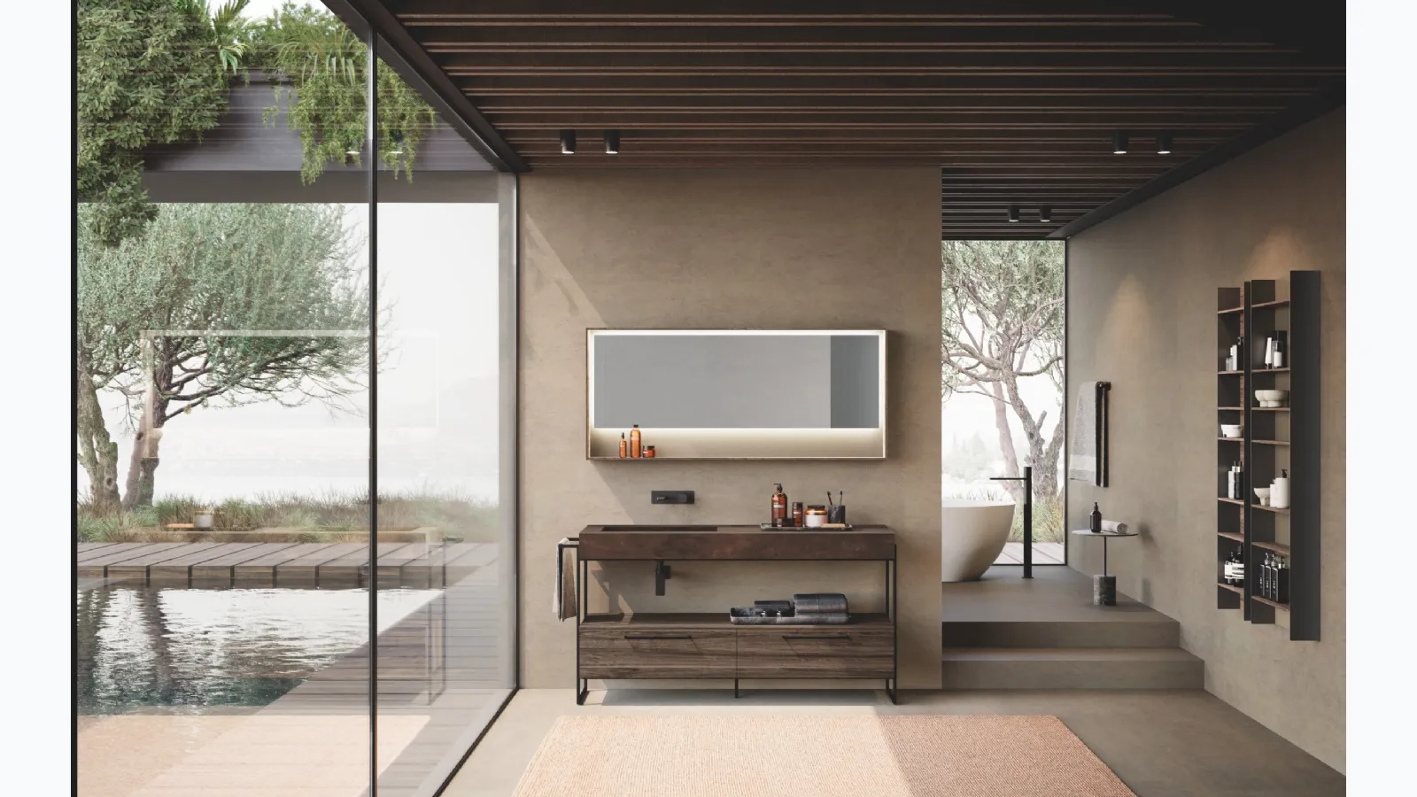 Free-standing Lime 0 Diva 022 bathroom sink by Azzurra.