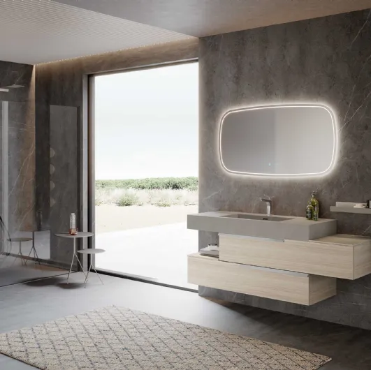 Suspended bathroom cabinet Lime 0 Fly 025 by Azzurra