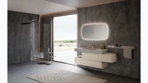 Suspended bathroom cabinet Lime 0 Fly 025 by Azzurra