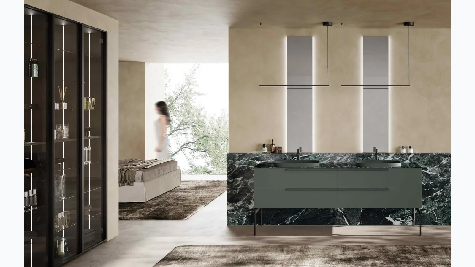 Floor-standing Lime 0 Fly 027 bathroom cabinet by Azzurra