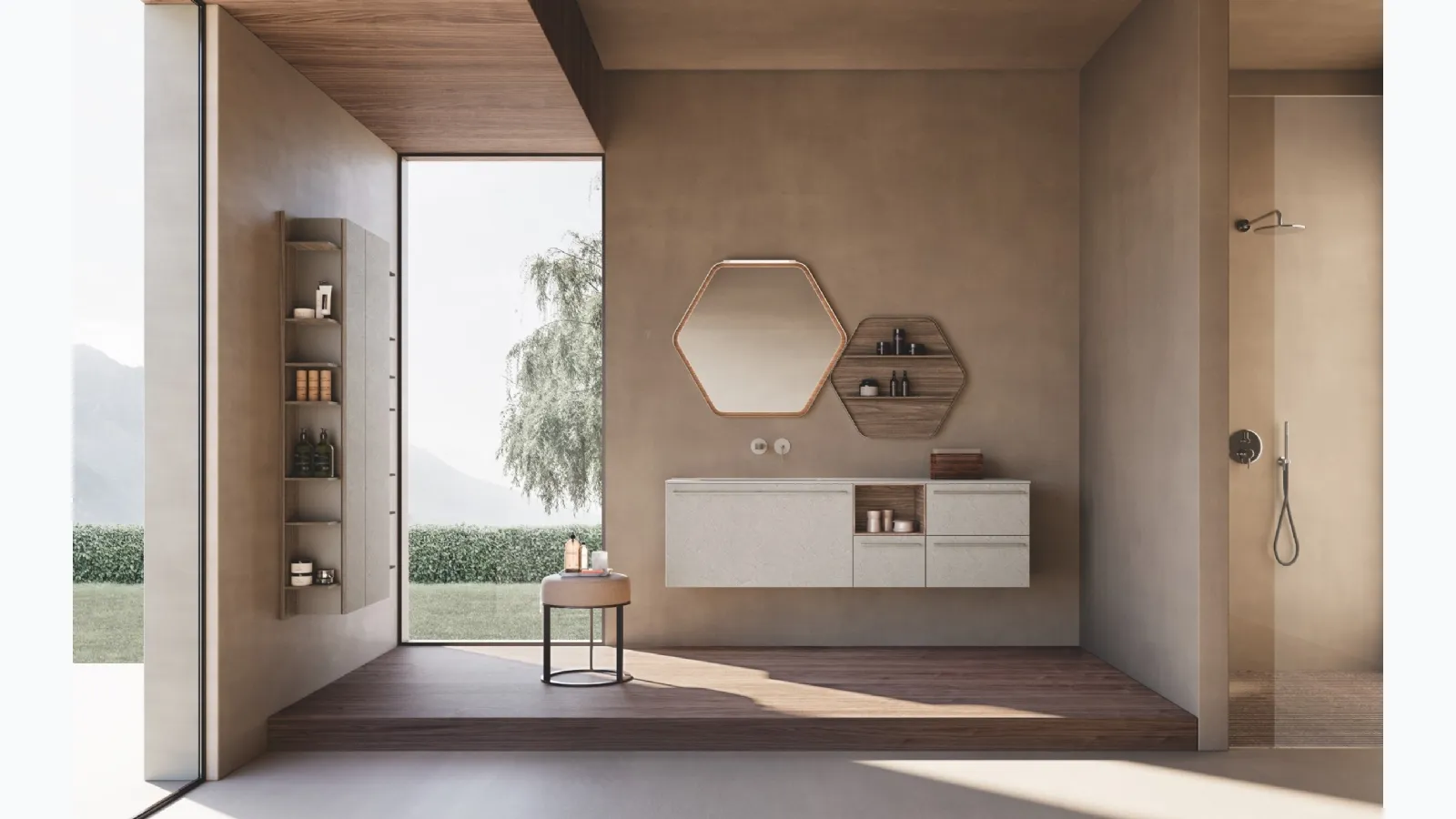 Wall-hung Lime 0 Grip 026 Bathroom Vanity by Azzurra