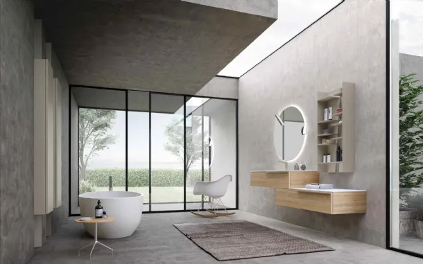 Suspended Lime 0 Lateral Bathroom Cabinet by Azzurra