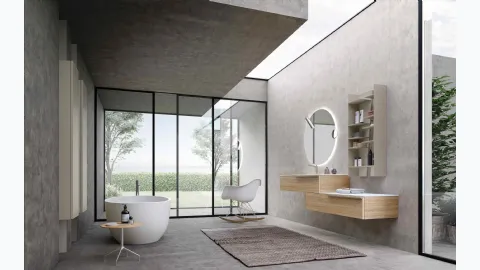 Suspended Lime 0 Lateral Bathroom Cabinet by Azzurra