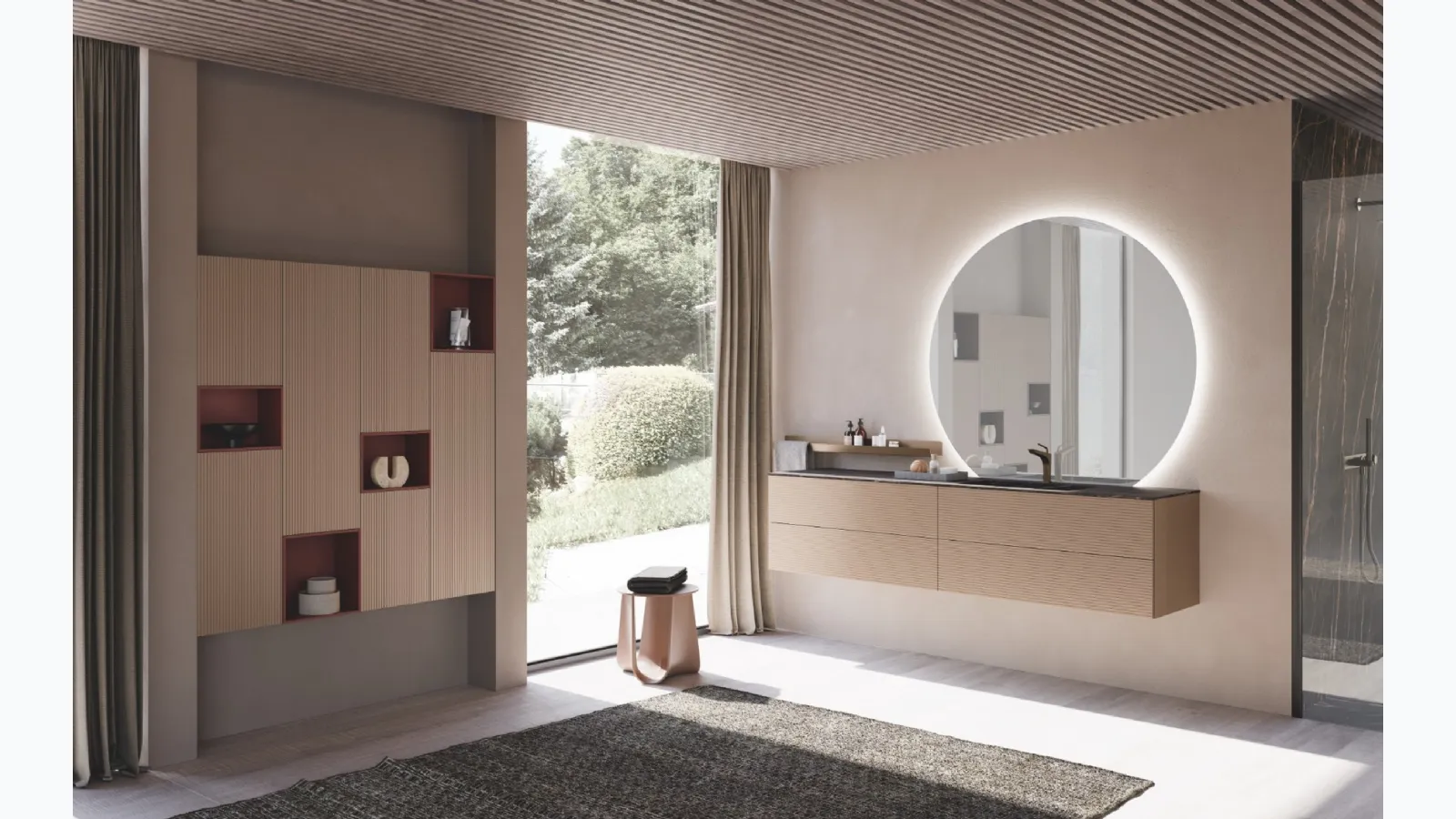 Suspended bathroom unit Lime 0 Push&Pull 024 by Azzurra