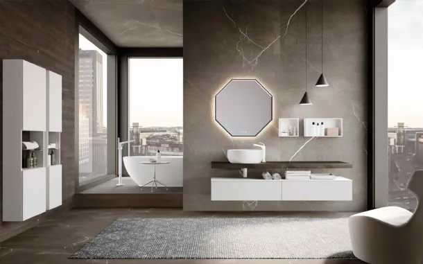 Suspended Lime 0 Push&Pull 031 Bathroom Cabinet by Azzurra