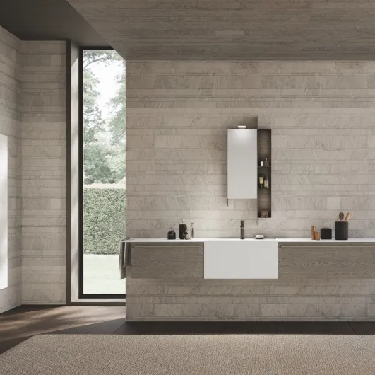 Suspended Lime 0 Simple 23 Bathroom Cabinet in Ash Oak by Azzurra.