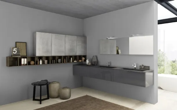 Suspended Lime 1|0 Comp J&T 016 Bathroom Cabinet by Azzurra