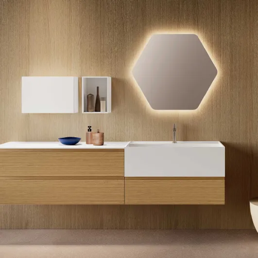 Suspended Lime 1-0 Jey 126 Bathroom Cabinet by Azzur