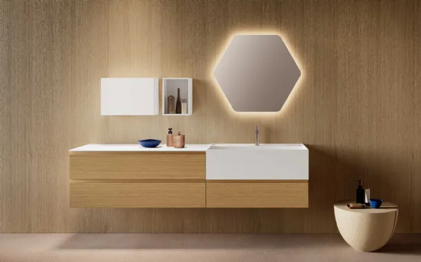 Suspended Lime 1-0 Jey 126 Bathroom Cabinet by Azzur