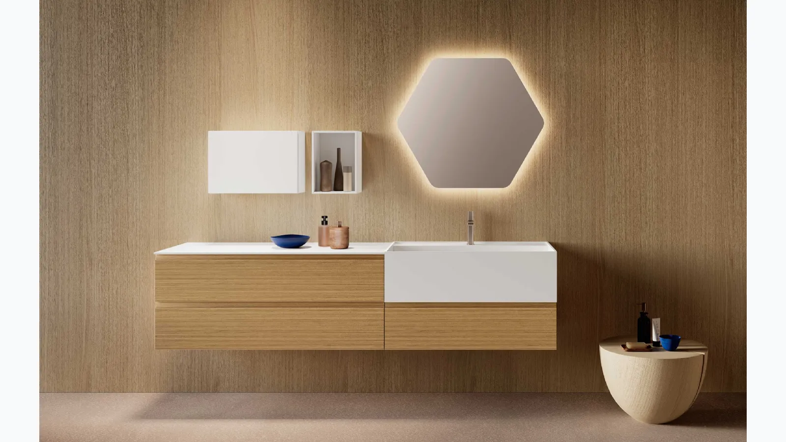 Suspended Lime 1-0 Jey 126 Bathroom Cabinet by Azzur