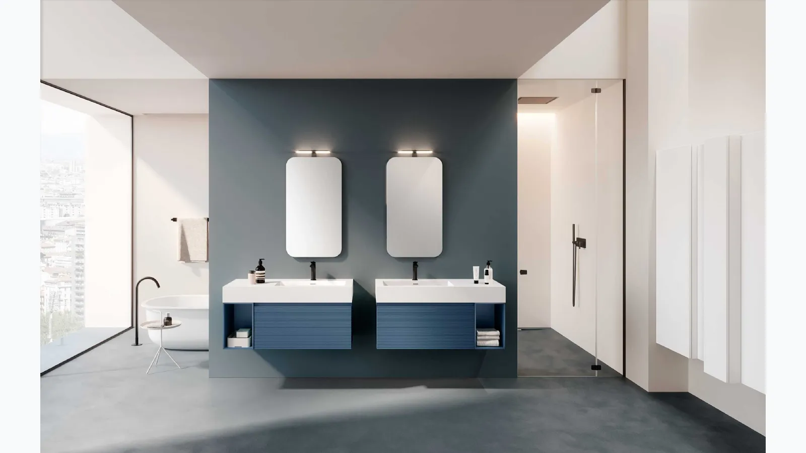 Suspended Lime 2-0 229 Bathroom Cabinet by Azzurra