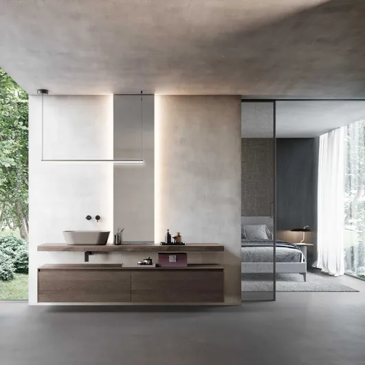 Bathroom Vanity Unit Lime 2-0 236 in Charcoal Oak by Azzur