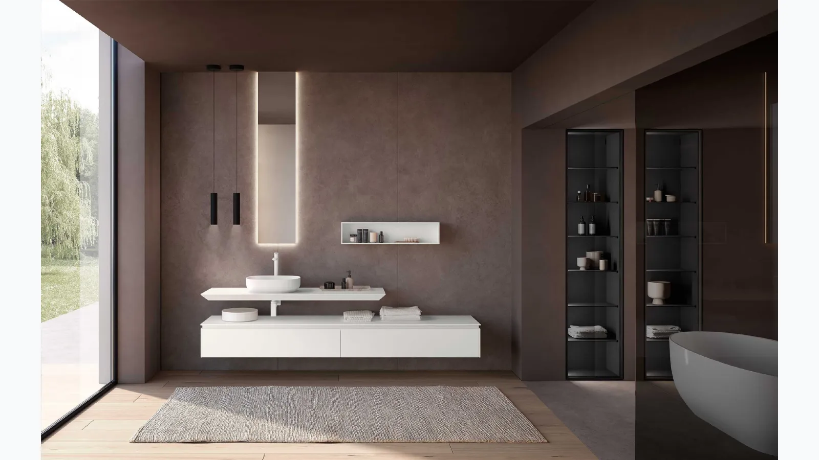 Lime 2-0 237 White Lacquered Bathroom Cabinet by Azzurra