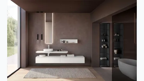 Lime 2-0 237 White Lacquered Bathroom Cabinet by Azzurra