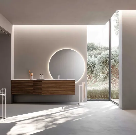 Bathroom Furniture Lime 2-0 240 in Decorative 3D Smoked Eucalyptus by Azzur