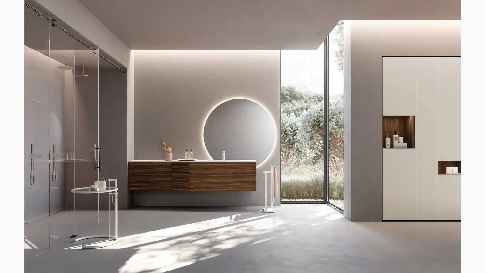 Bathroom Furniture Lime 2-0 240 in Decorative 3D Smoked Eucalyptus by Azzur