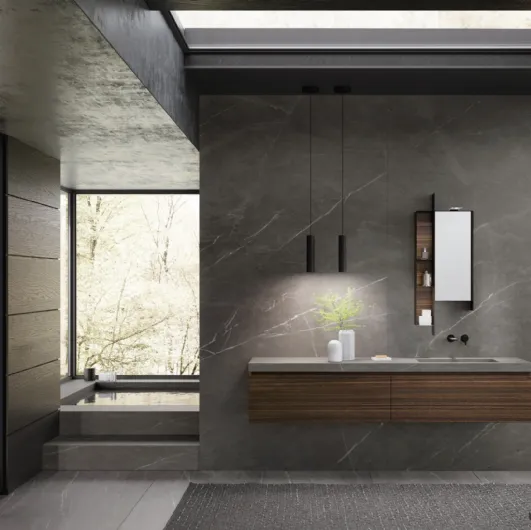 Wall-mounted Bathroom Vanity Lime 3|0 Comp 02 by Azzurra