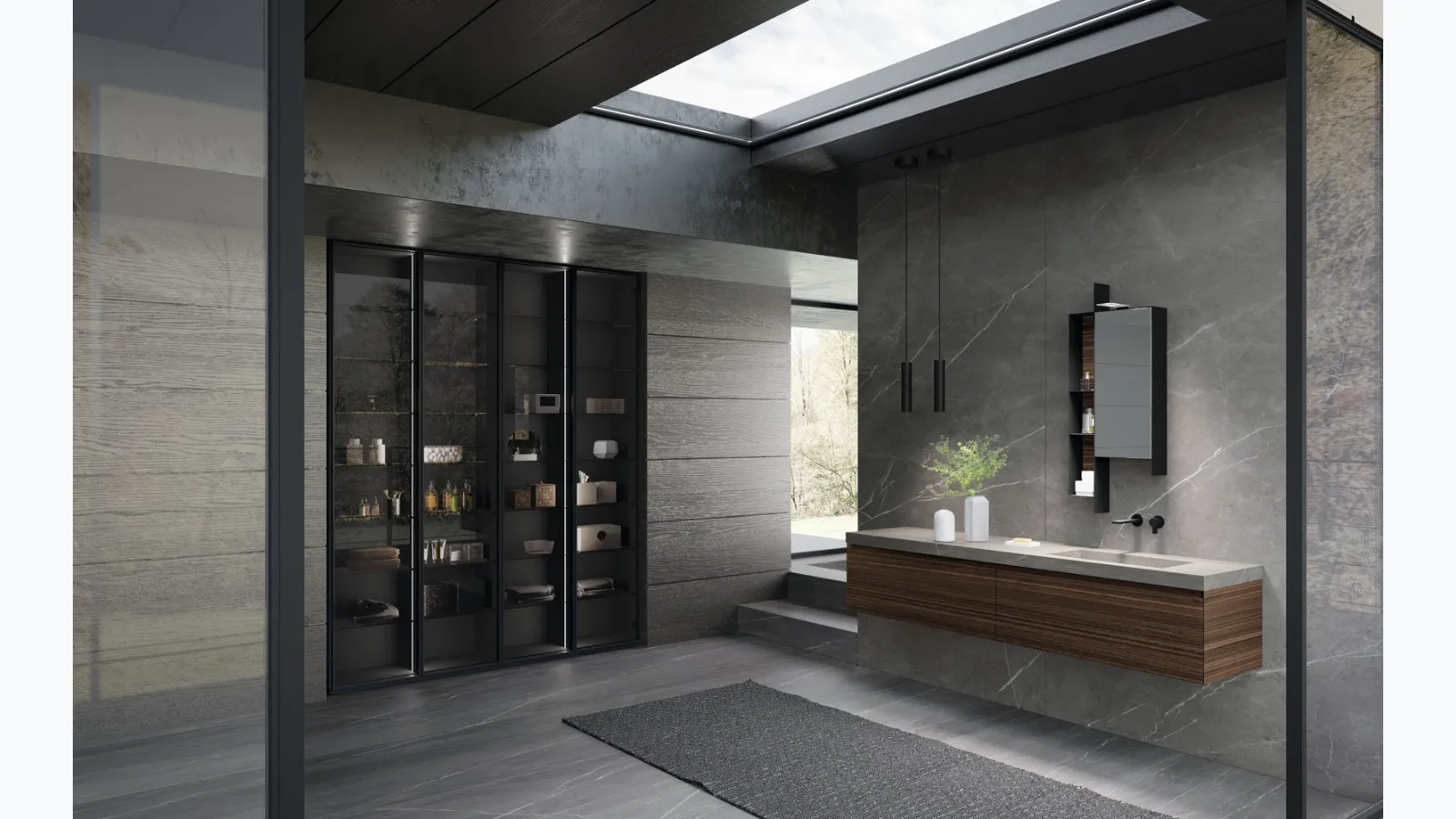 Wall-mounted Lime 3|0 Bathroom Vanity Unit by Azzurra.