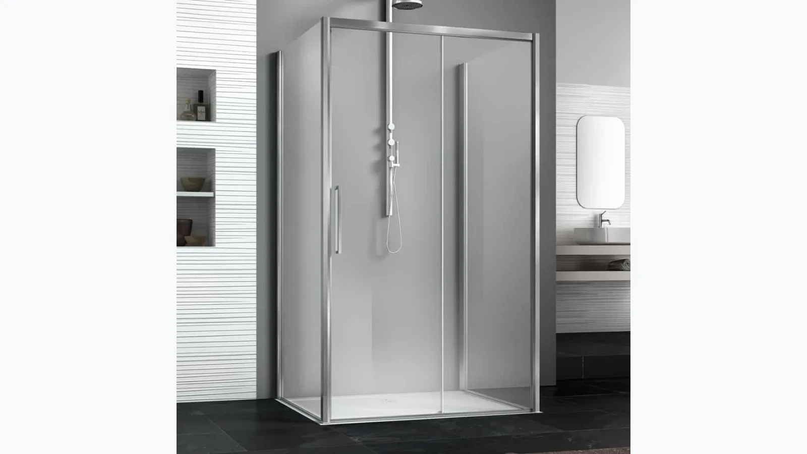 Live Top Hinged Shower Enclosure by Megius
