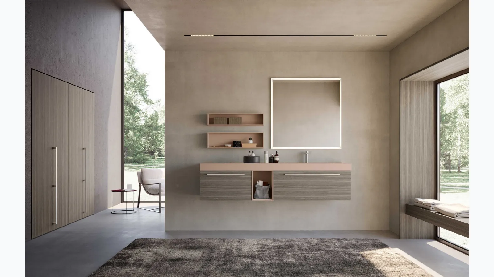 Bathroom vanity unit M System 034 by Baxar