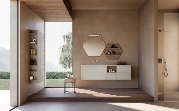 Suspended Bathroom Cabinet M System 035 by Baxar