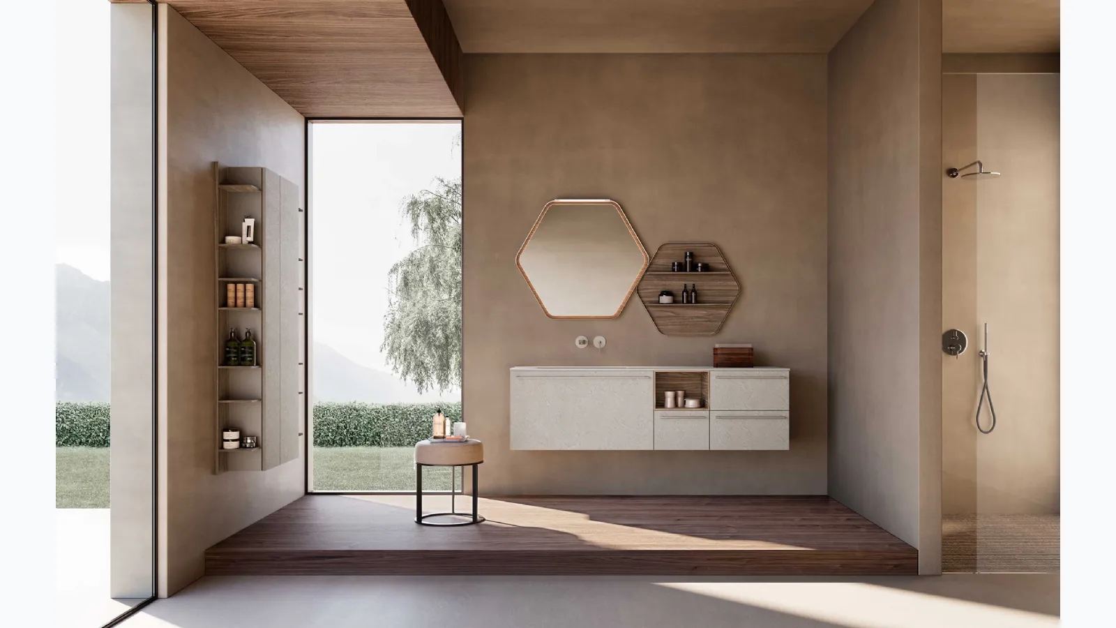 Suspended Bathroom Cabinet M System 035 by Baxar