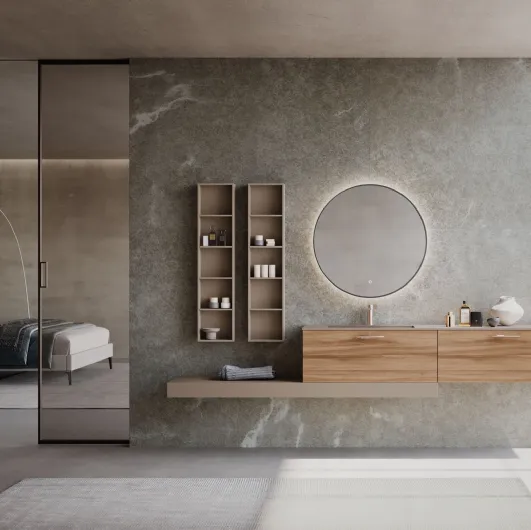 Suspended bathroom unit M System 042 by Baxar.