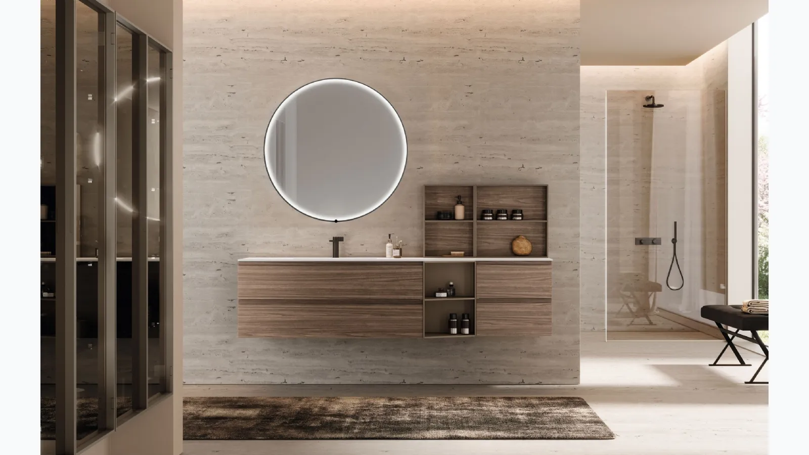 Wall-hung bathroom unit M1 System 141 by Baxar