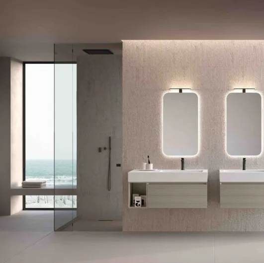 Suspended bathroom unit M1 System 144 by Baxar