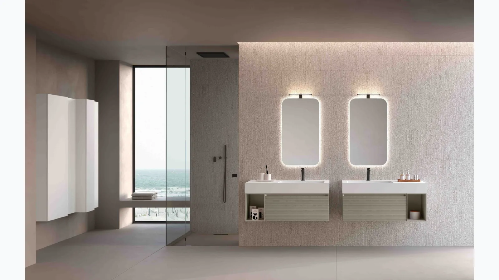 Suspended bathroom unit M1 System 144 by Baxar