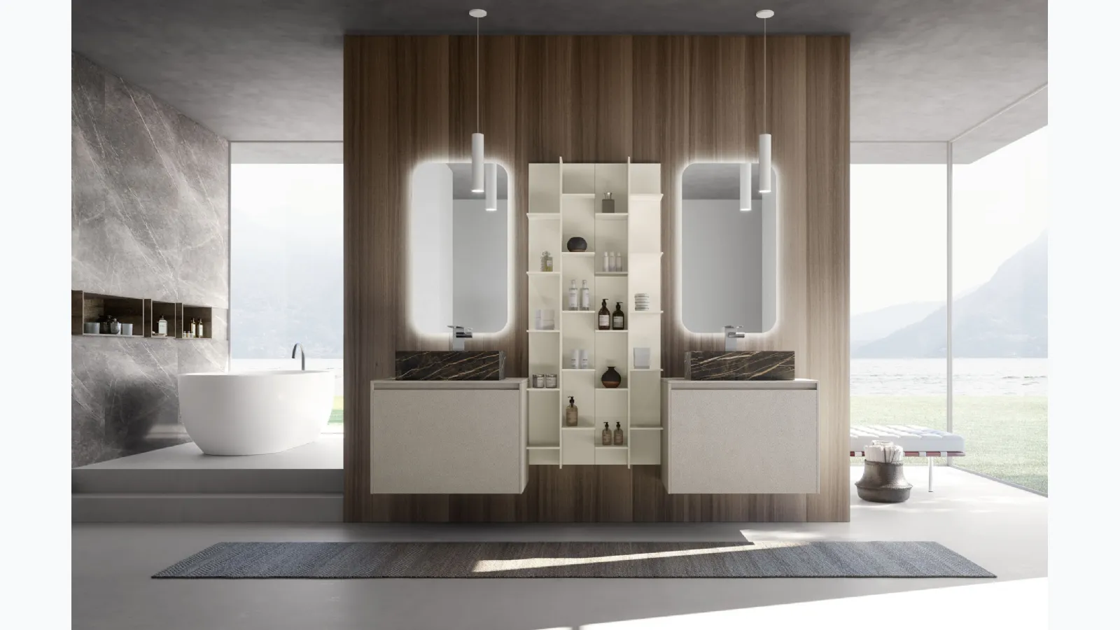 Suspended Bathroom Vanity M2 System 225 by Baxar.