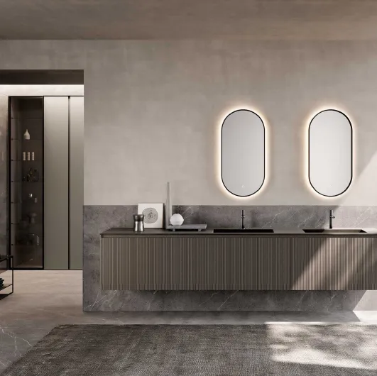 Suspended bathroom cabinet M2 System 233 by Baxar
