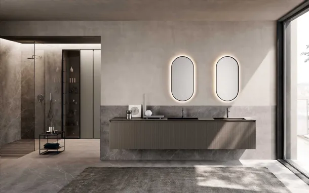 Suspended bathroom cabinet M2 System 233 by Baxar