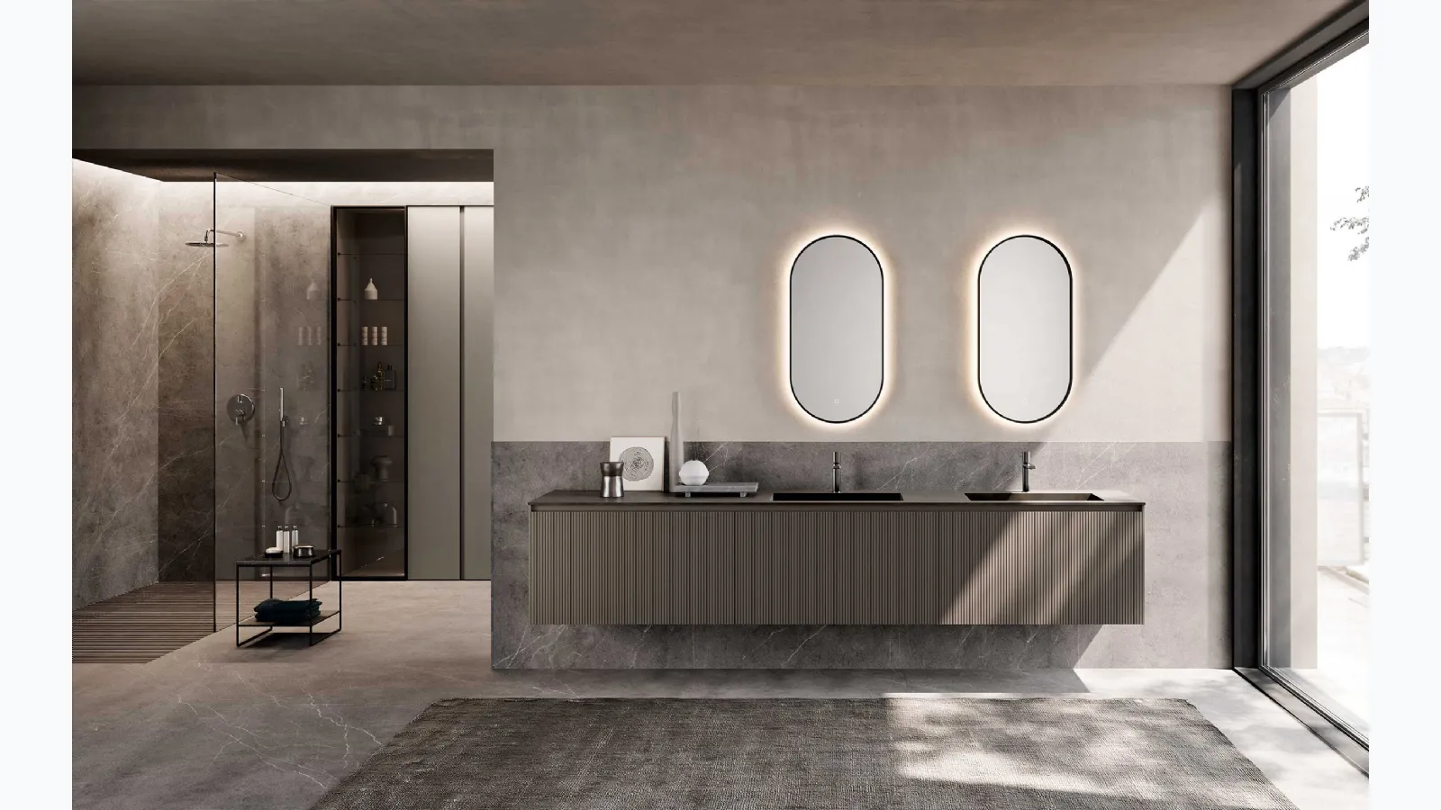 Suspended bathroom cabinet M2 System 233 by Baxar