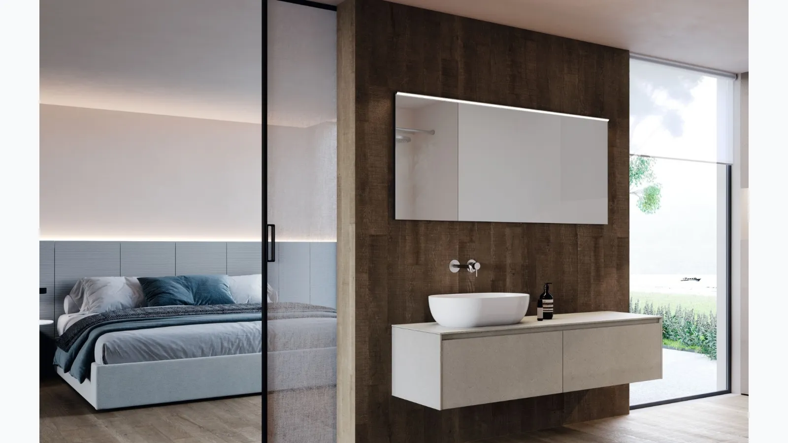 Suspended bathroom cabinet M2 System 244 by Baxar.