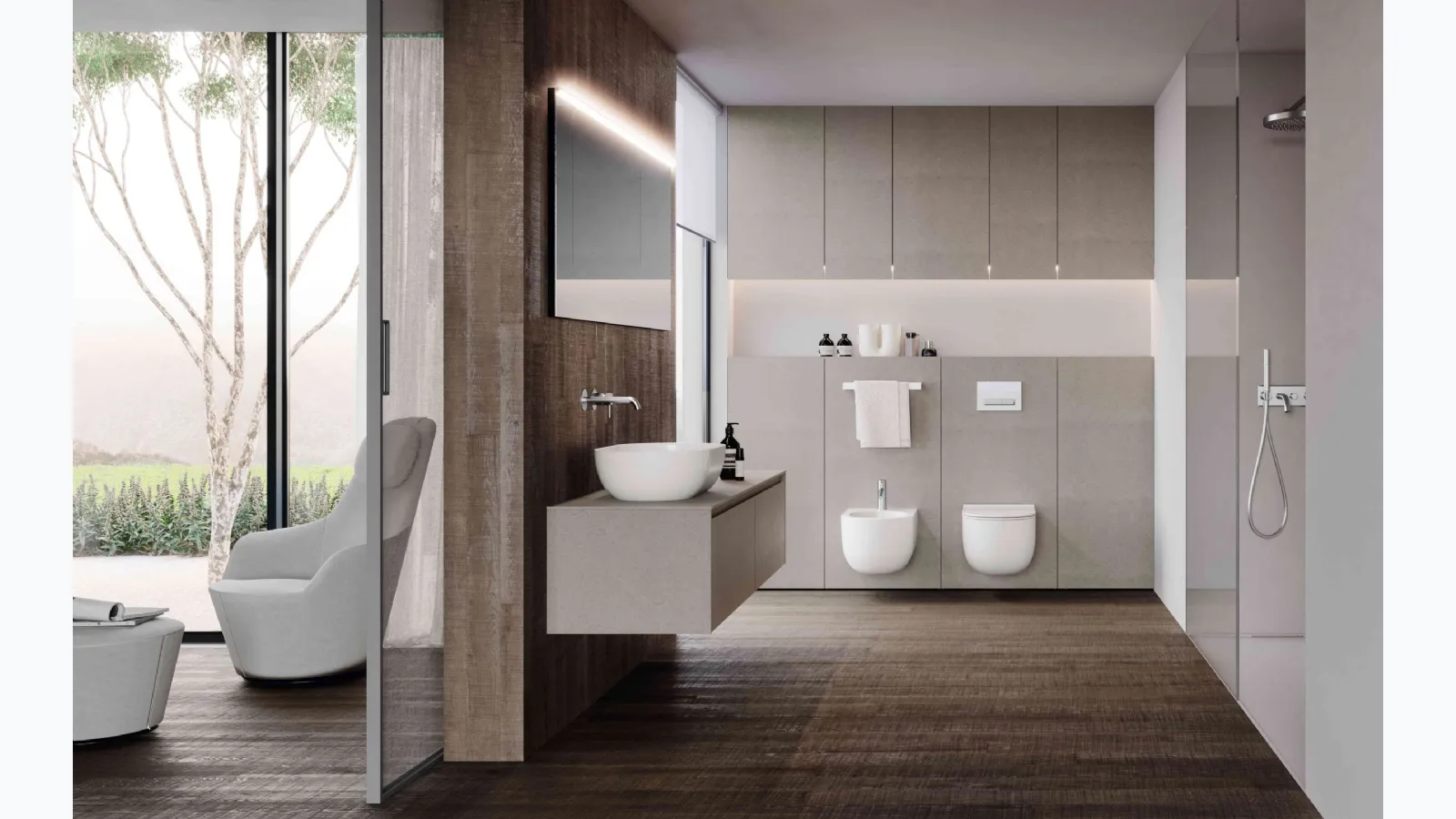 Wall-hung Bathroom Vanity M2 System 244 by Baxar