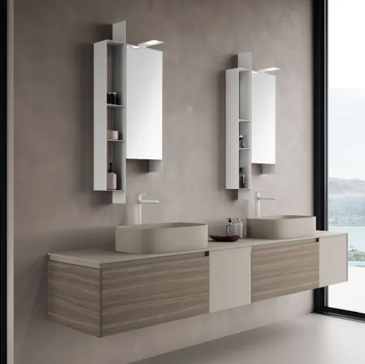 Wall-mounted bathroom unit M2 System 246 by Baxar