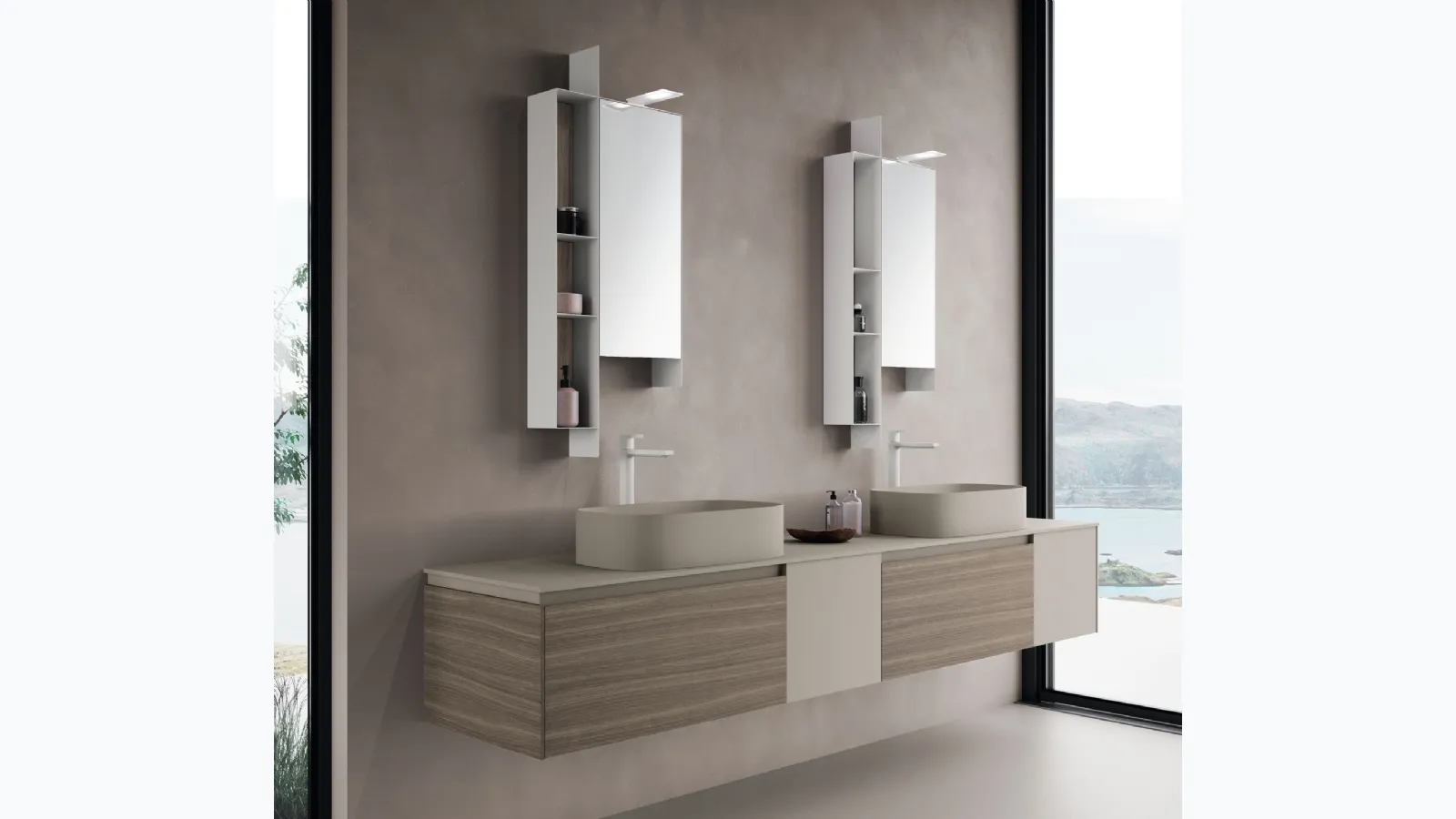 Wall-mounted bathroom unit M2 System 246 by Baxar