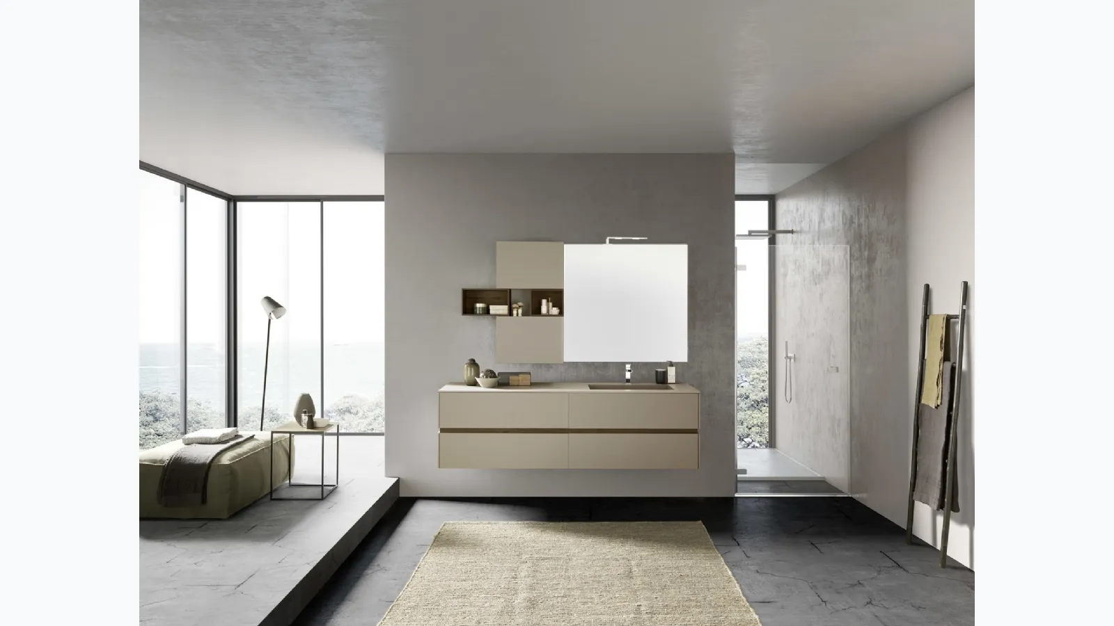 Suspended Bathroom Vanity M2 System C202 by Baxar