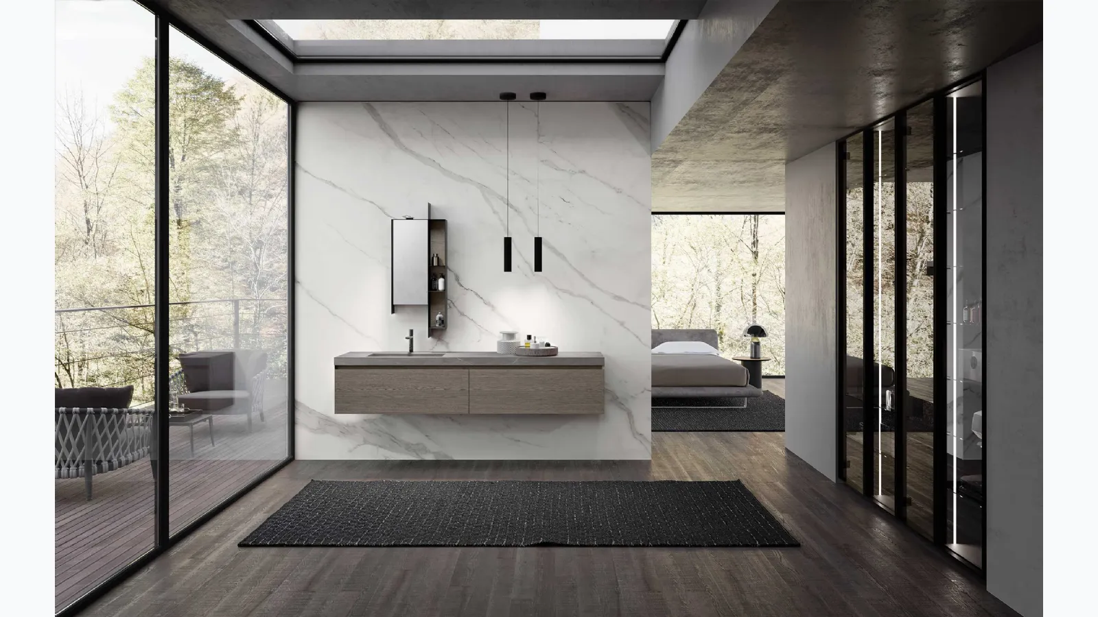 Suspended Bathroom Vanity M3 System 311 by Baxar