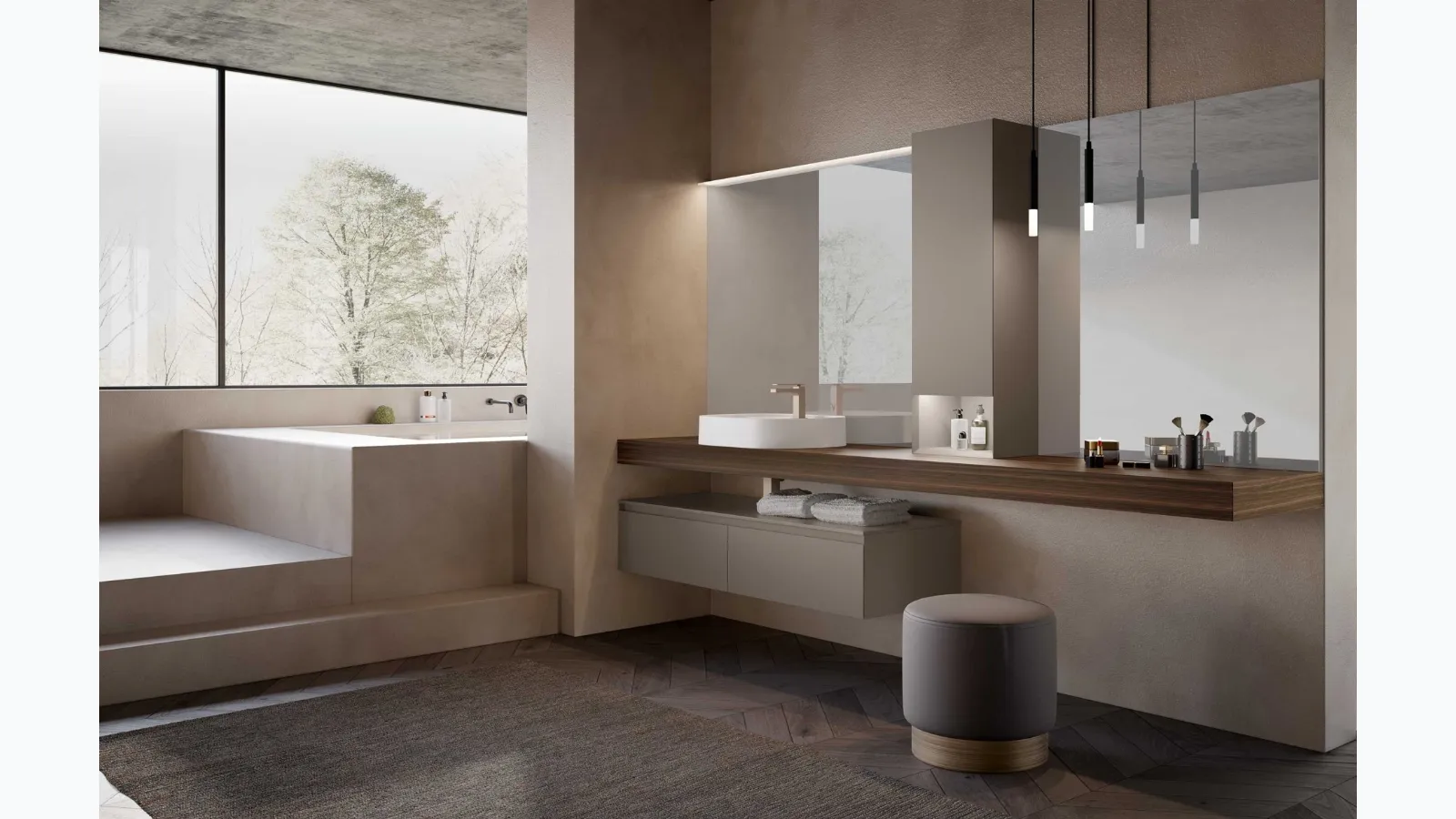 Suspended Bathroom Vanity M3 System 312 by Baxar.