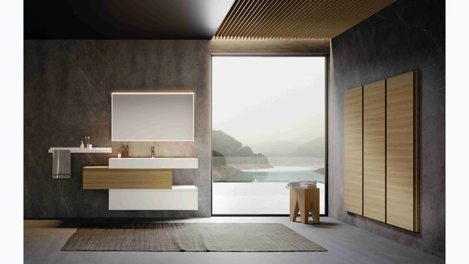 Suspended Bathroom Vanity M3 System 343 by Baxar