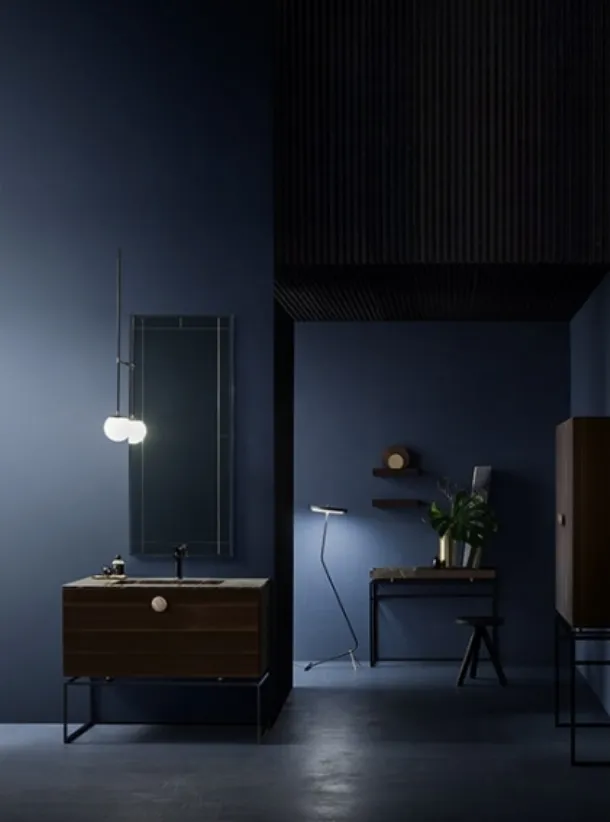 Maori 04 freestanding bathroom cabinet in eucalyptus by Ceras