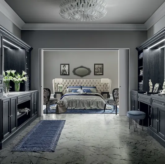 Bathroom Vanity Unit Paestum 04 in Decapé Nero by Ceras